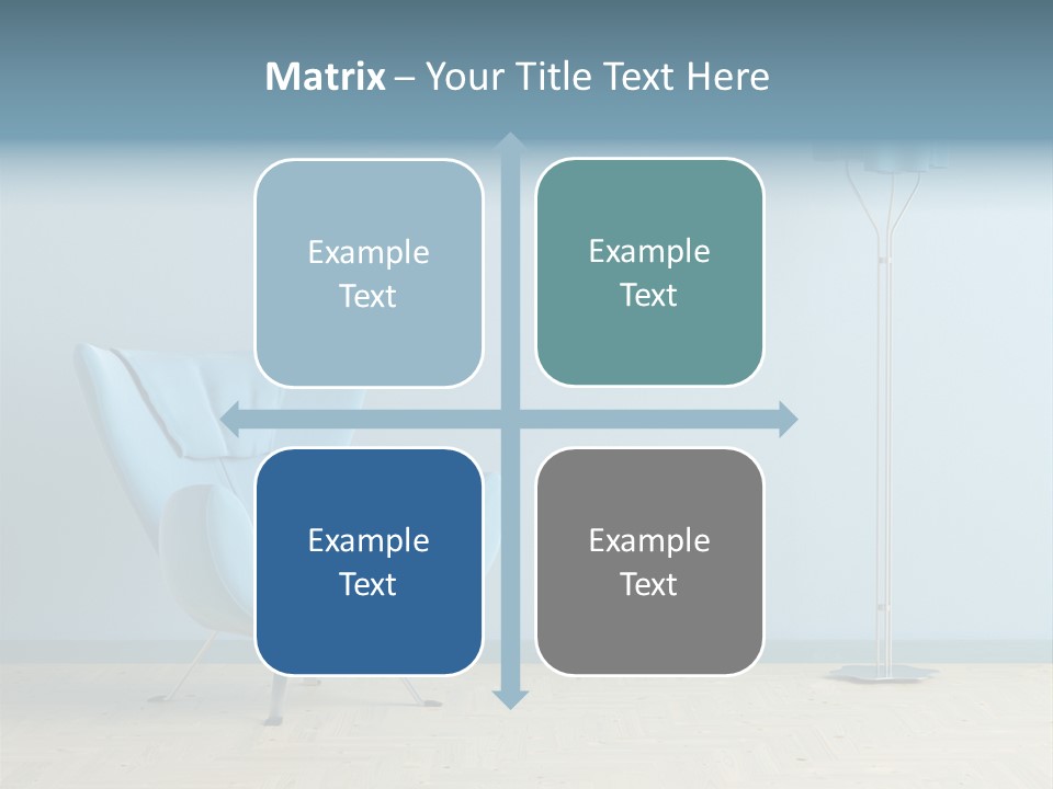 Architecture Couch Blue PowerPoint Template