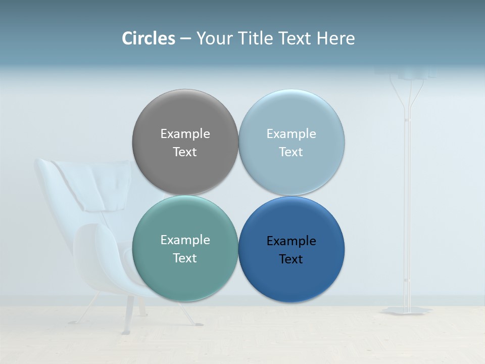 Architecture Couch Blue PowerPoint Template