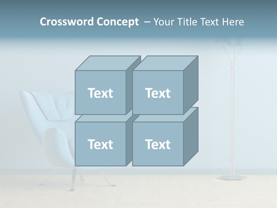 Architecture Couch Blue PowerPoint Template
