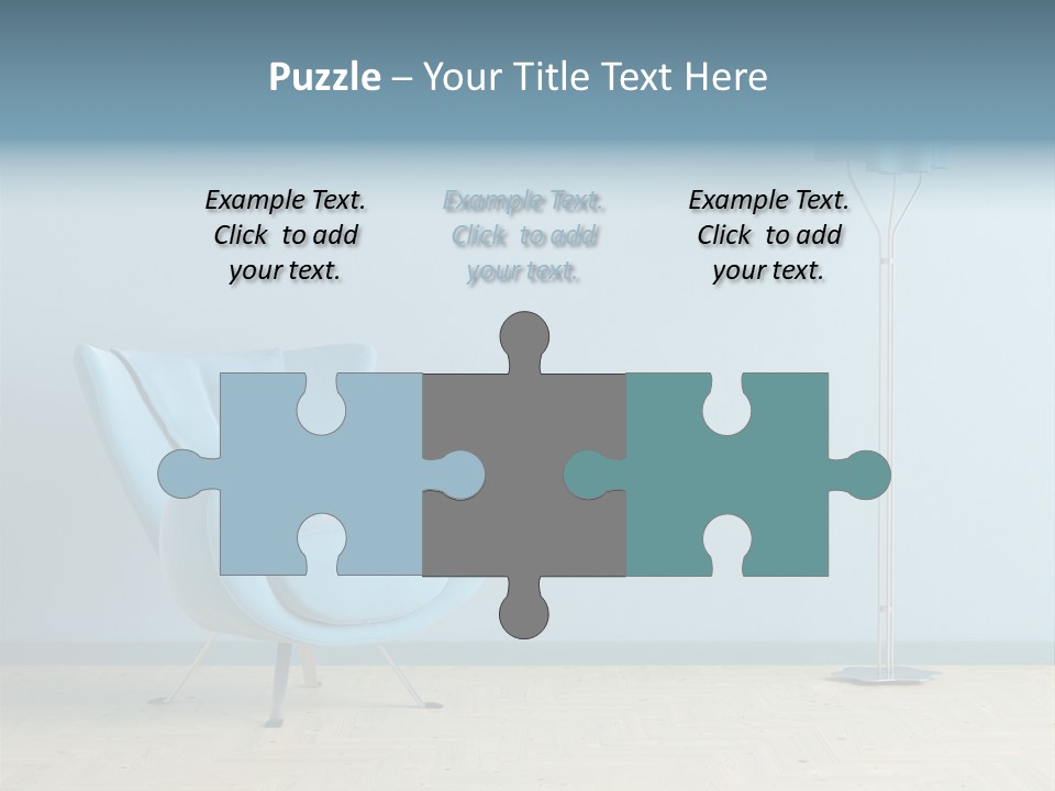 Architecture Couch Blue PowerPoint Template