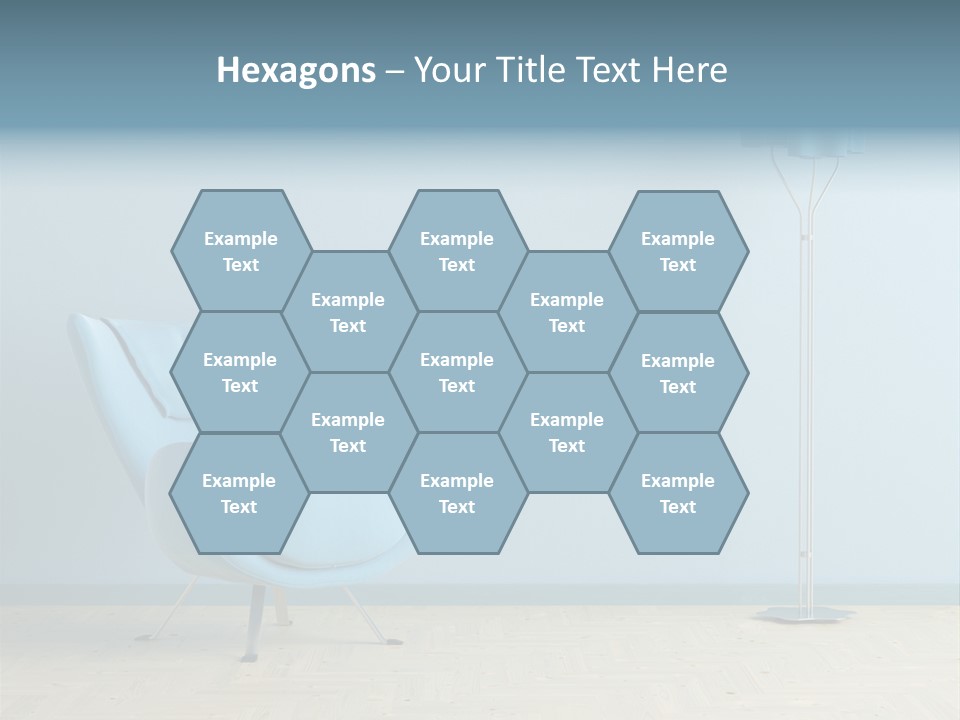Architecture Couch Blue PowerPoint Template