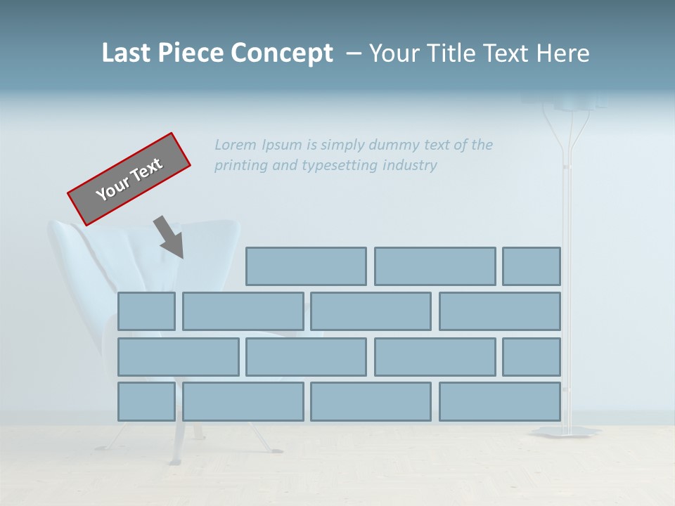 Architecture Couch Blue PowerPoint Template
