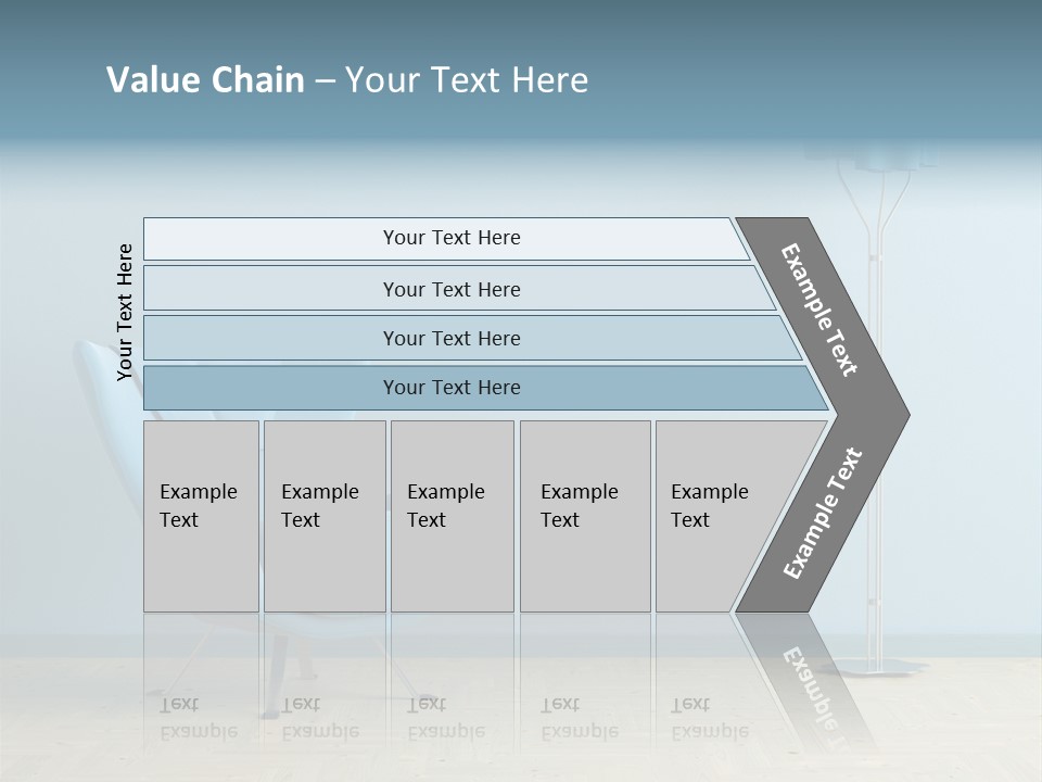 Architecture Couch Blue PowerPoint Template