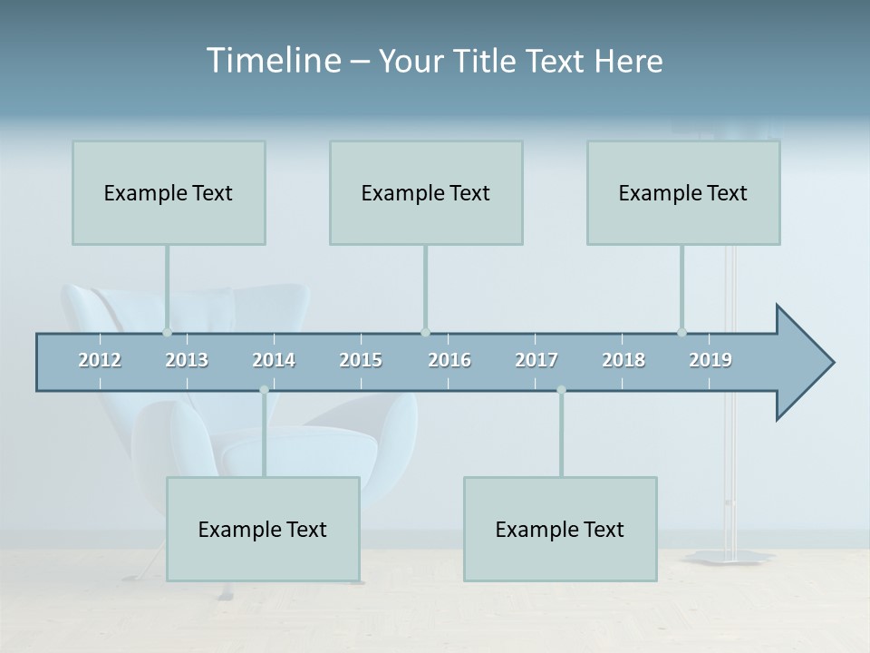 Architecture Couch Blue PowerPoint Template