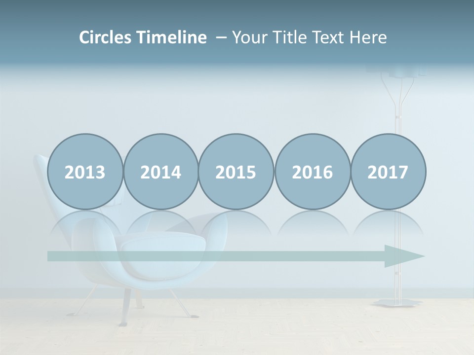 Architecture Couch Blue PowerPoint Template