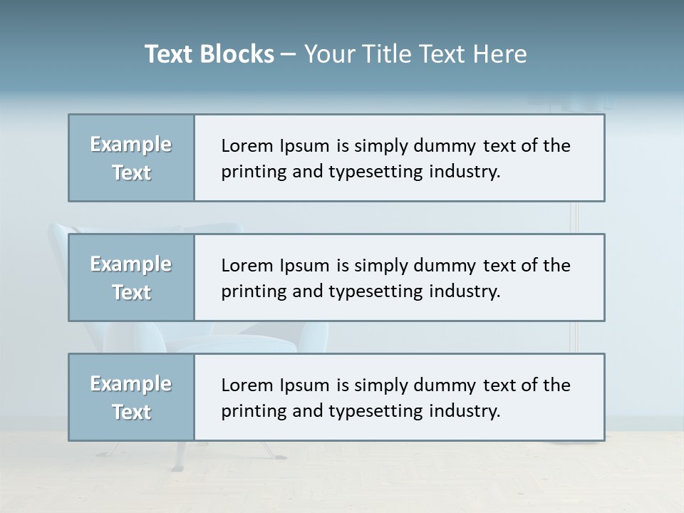 Architecture Couch Blue PowerPoint Template