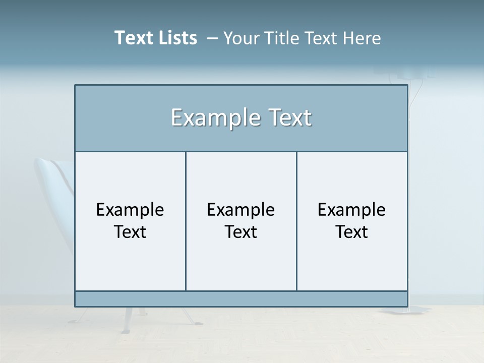 Architecture Couch Blue PowerPoint Template