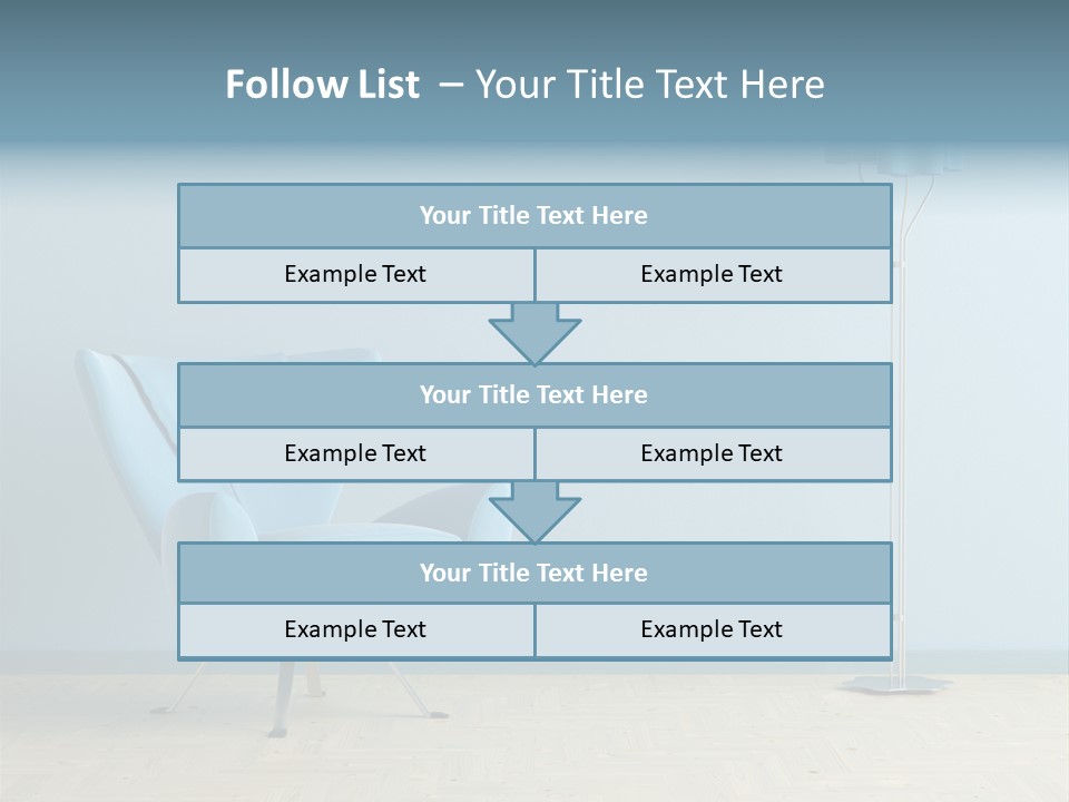 Architecture Couch Blue PowerPoint Template