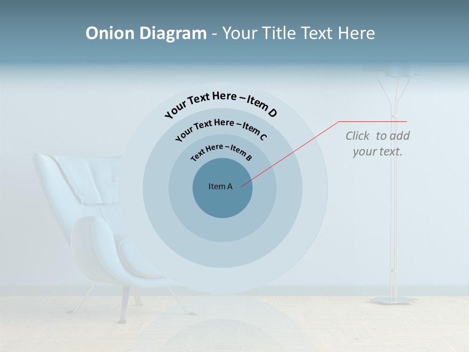 Architecture Couch Blue PowerPoint Template