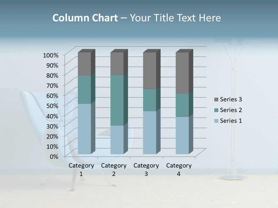 Architecture Couch Blue PowerPoint Template