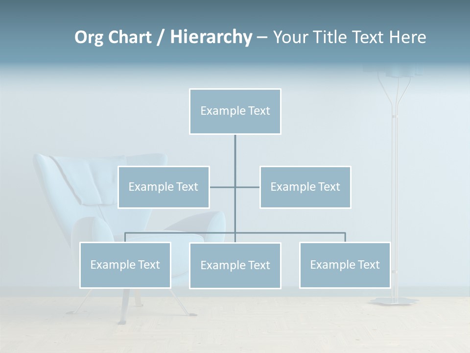 Architecture Couch Blue PowerPoint Template
