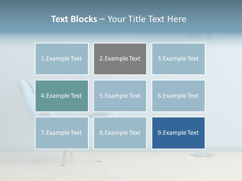 Architecture Couch Blue PowerPoint Template