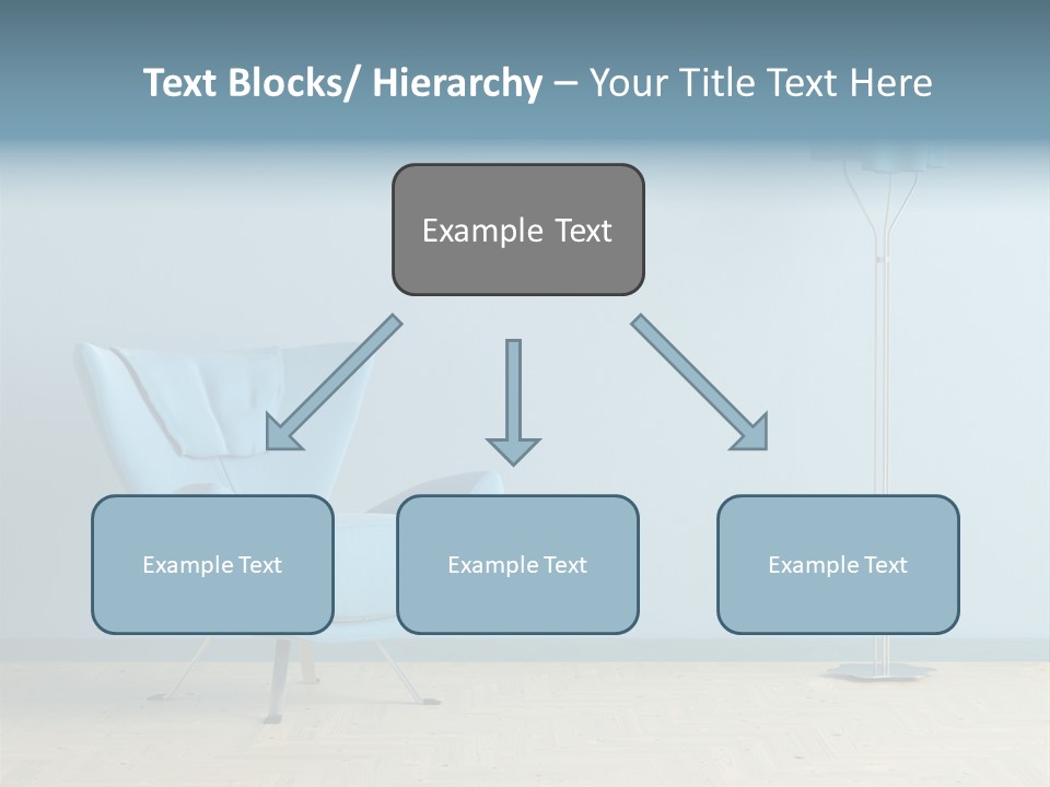 Architecture Couch Blue PowerPoint Template