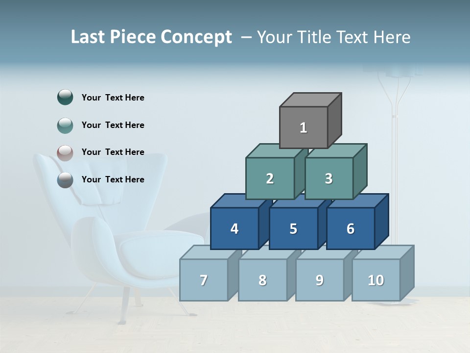 Architecture Couch Blue PowerPoint Template