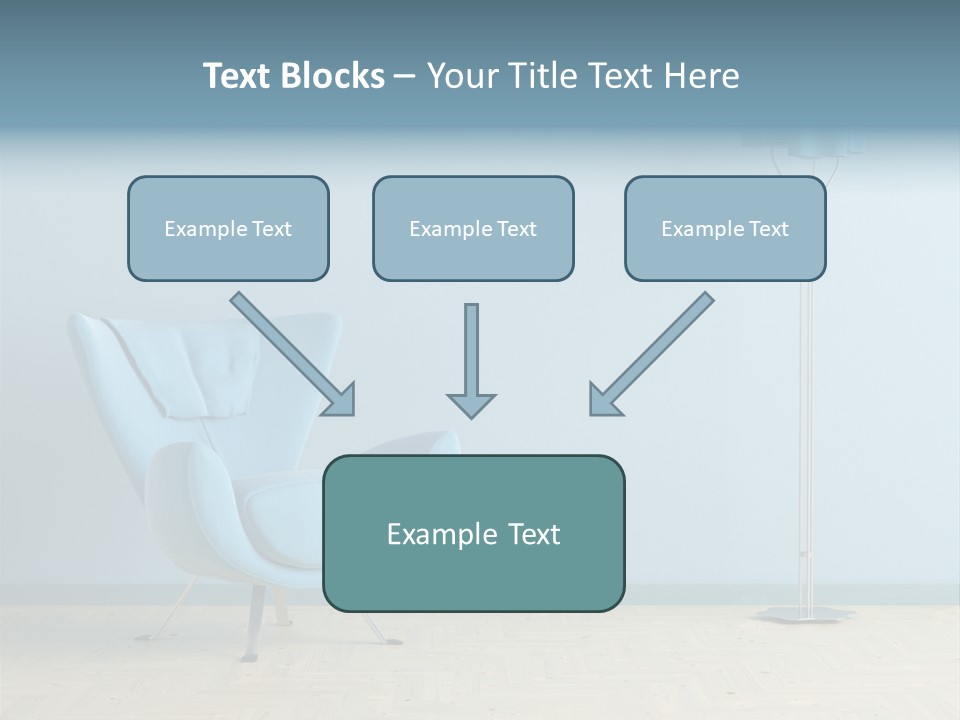 Architecture Couch Blue PowerPoint Template