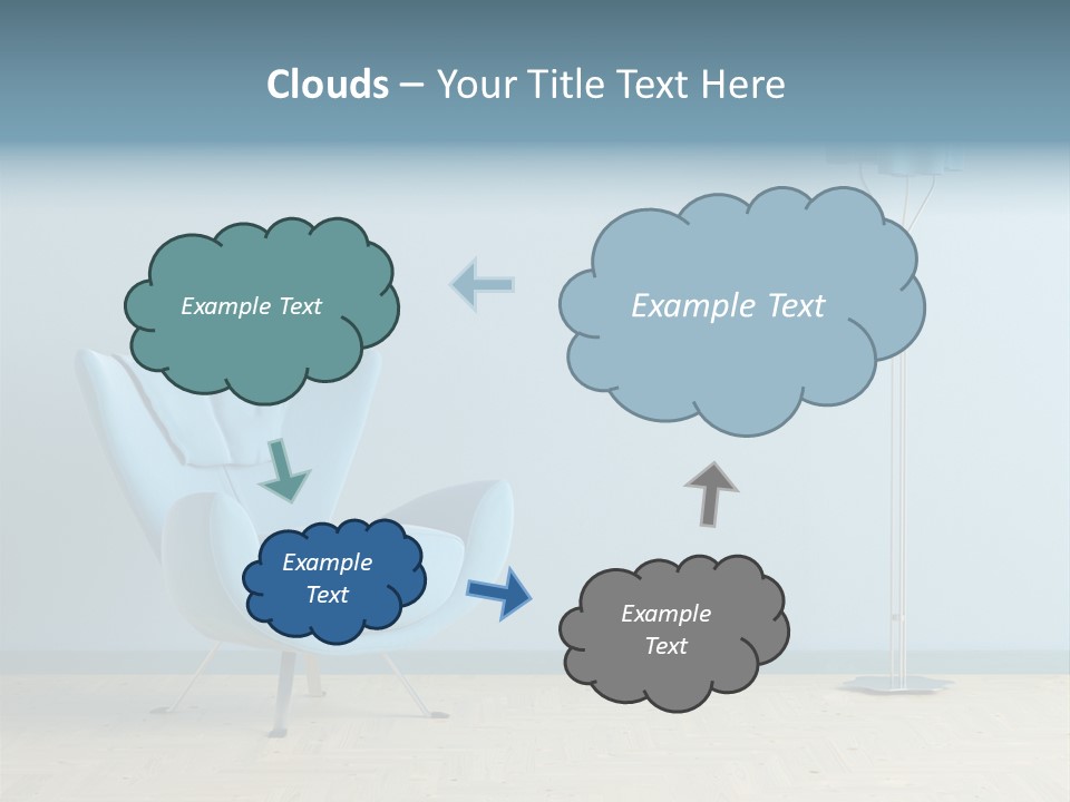 Architecture Couch Blue PowerPoint Template