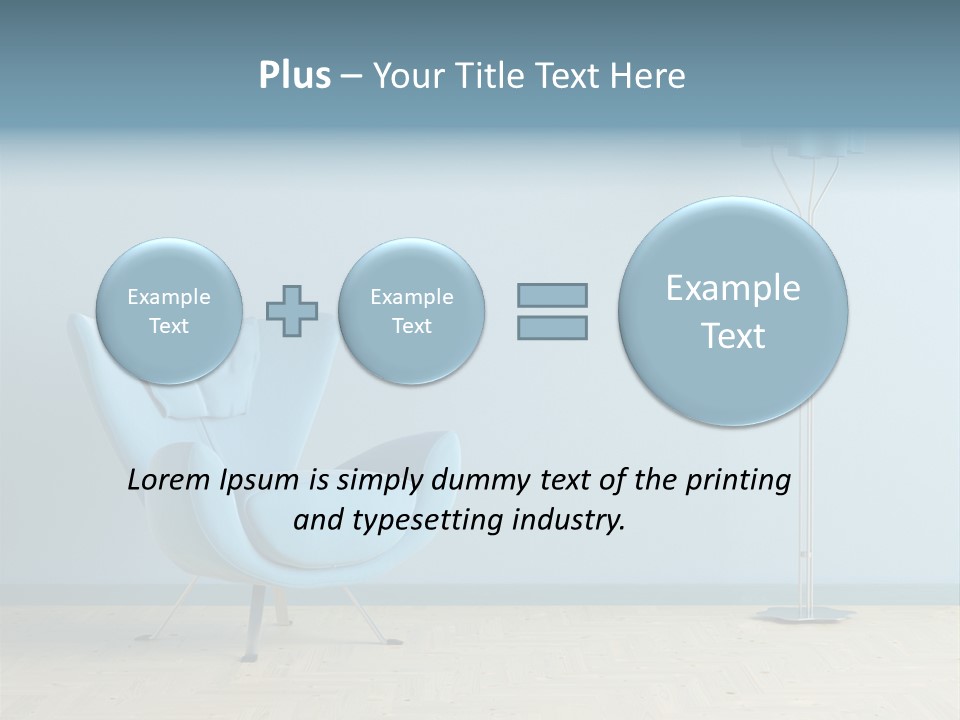 Architecture Couch Blue PowerPoint Template