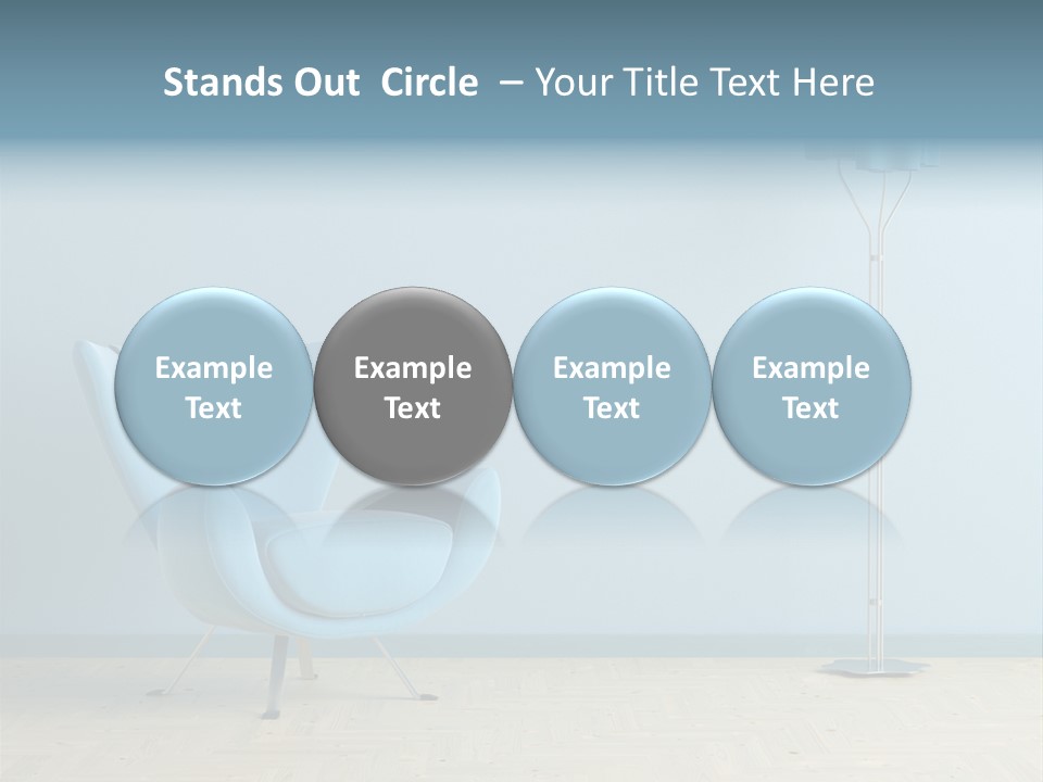 Architecture Couch Blue PowerPoint Template