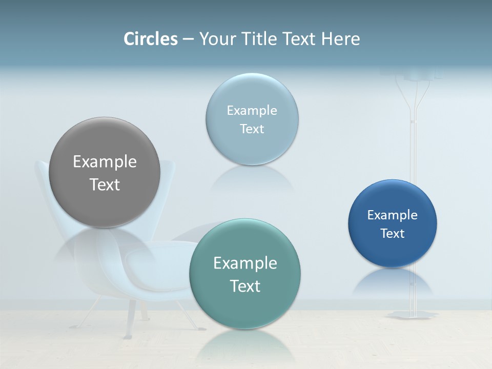 Architecture Couch Blue PowerPoint Template