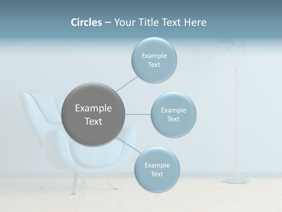 Architecture Couch Blue PowerPoint Template
