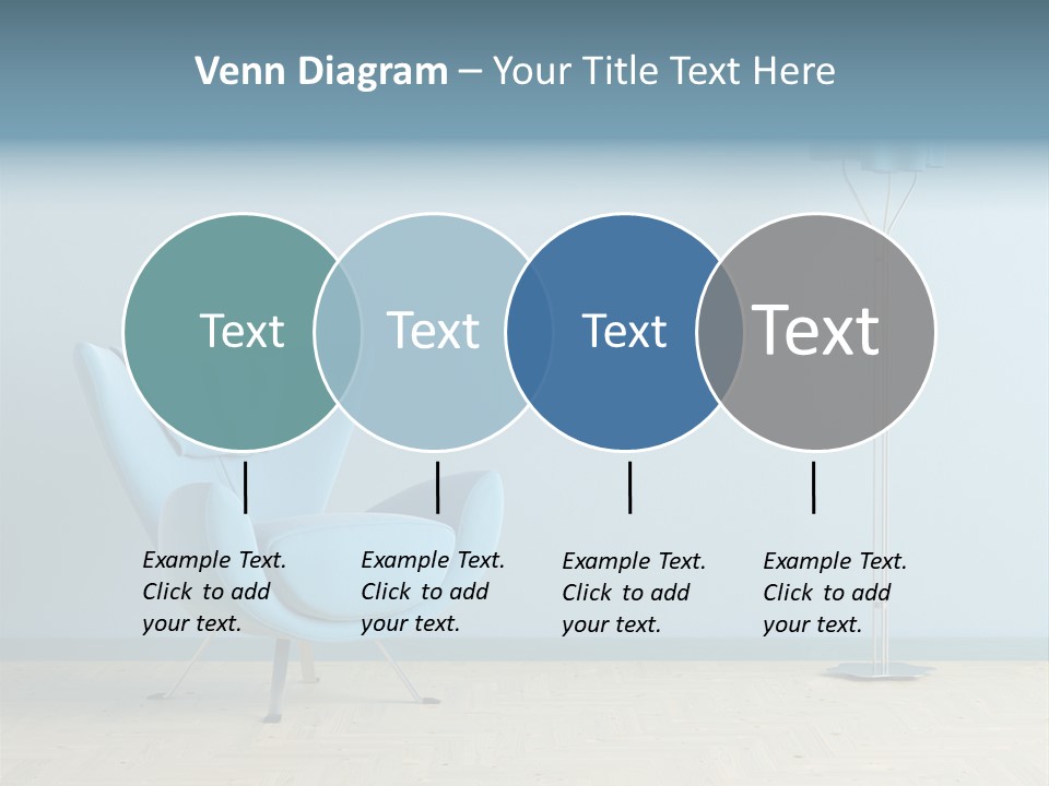 Architecture Couch Blue PowerPoint Template