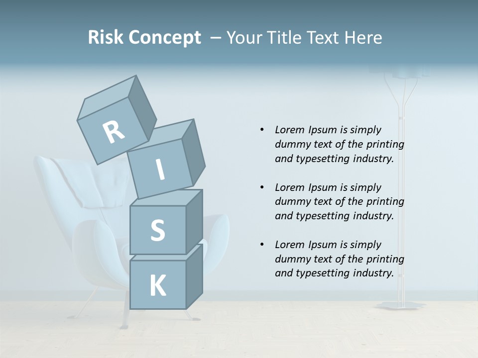Architecture Couch Blue PowerPoint Template