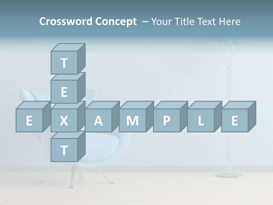 Architecture Couch Blue PowerPoint Template