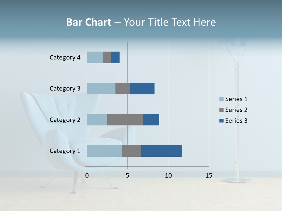 Architecture Couch Blue PowerPoint Template