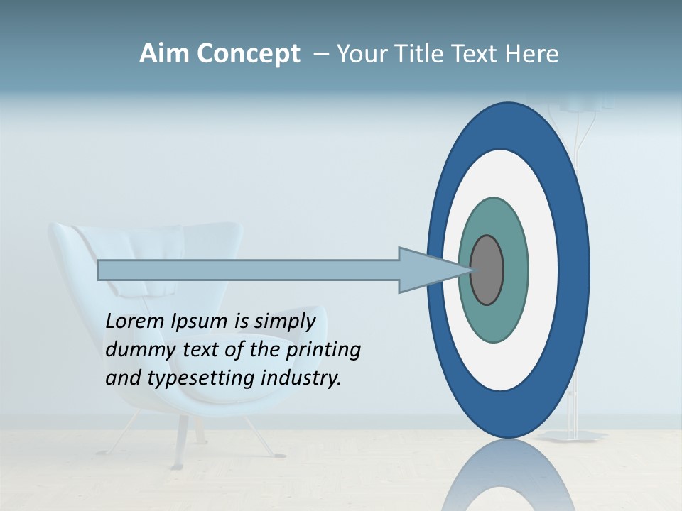 Architecture Couch Blue PowerPoint Template