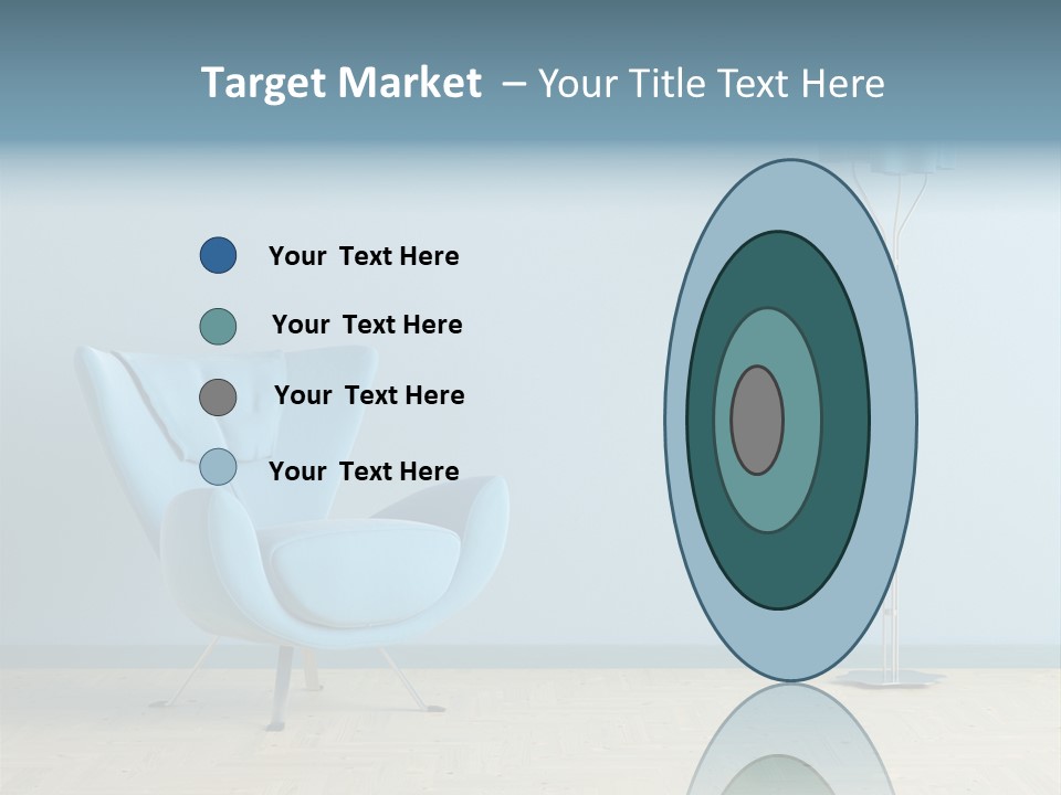 Architecture Couch Blue PowerPoint Template