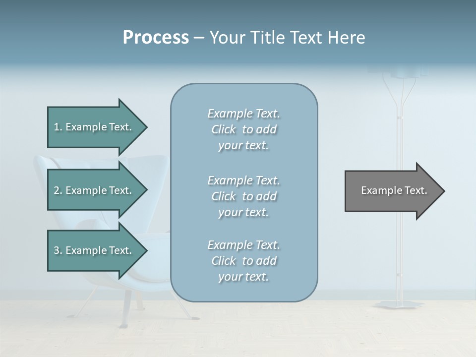 Architecture Couch Blue PowerPoint Template
