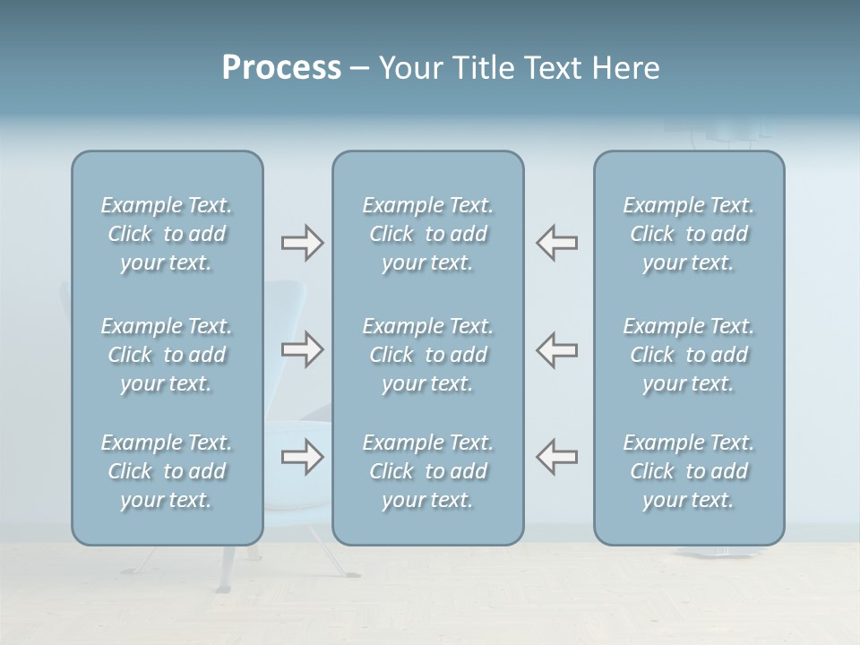 Architecture Couch Blue PowerPoint Template