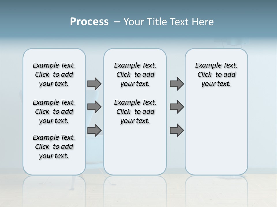 Architecture Couch Blue PowerPoint Template