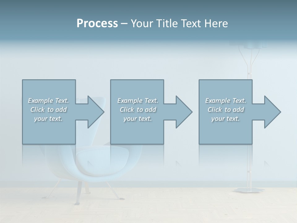 Architecture Couch Blue PowerPoint Template