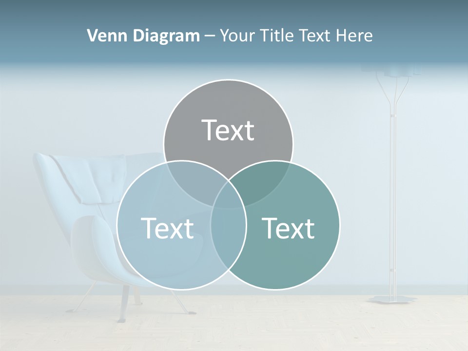 Architecture Couch Blue PowerPoint Template