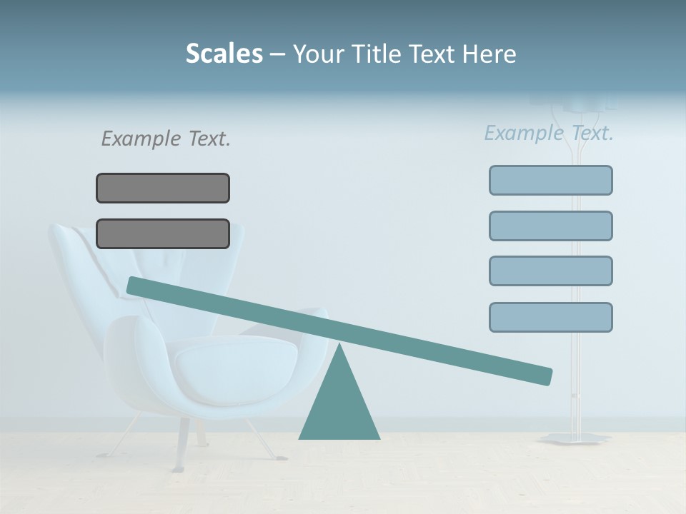 Architecture Couch Blue PowerPoint Template