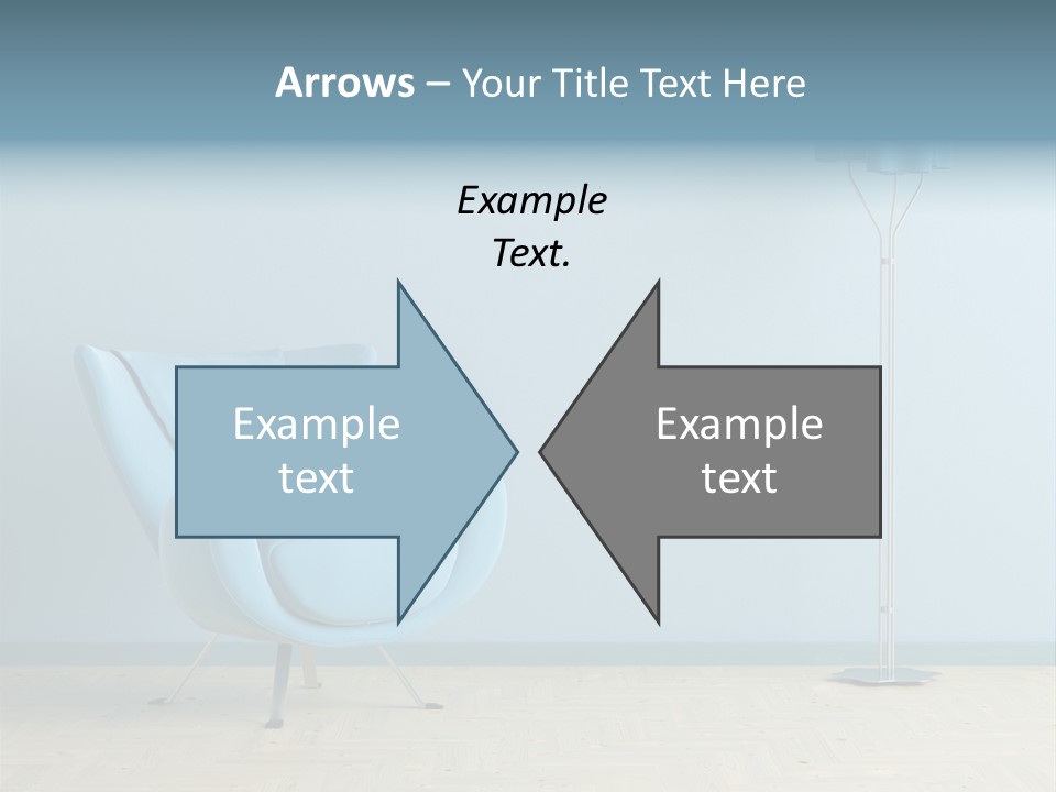 Architecture Couch Blue PowerPoint Template