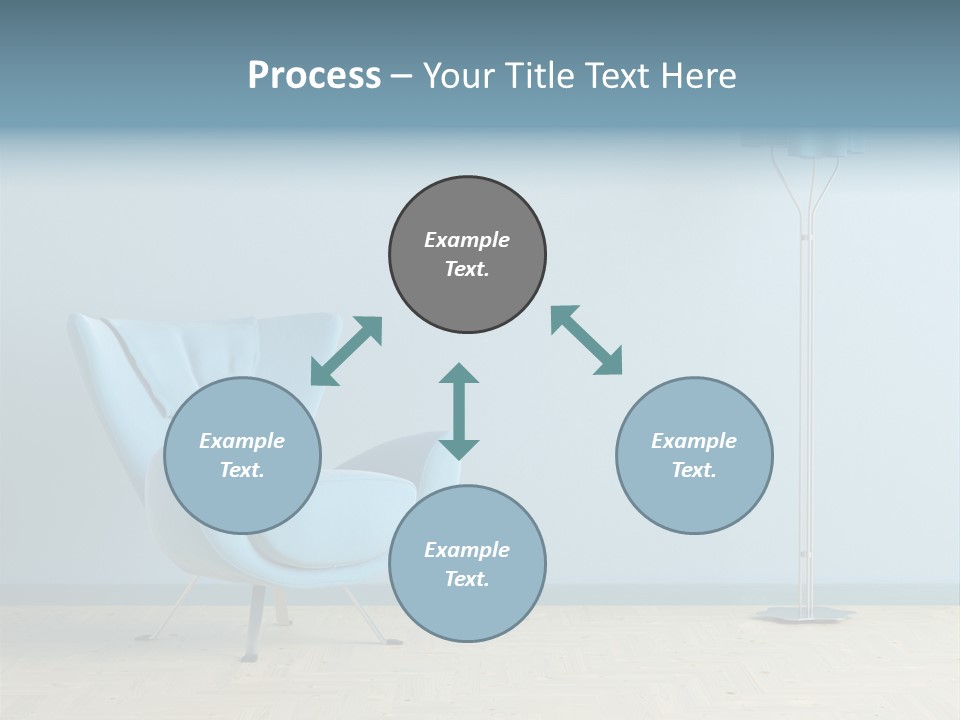 Architecture Couch Blue PowerPoint Template