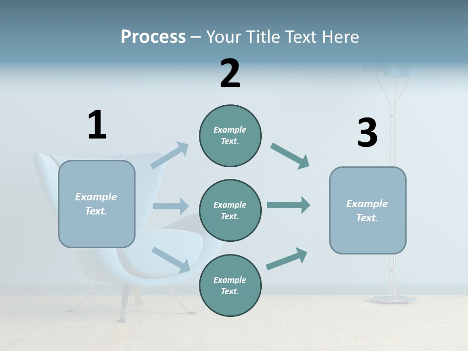 Architecture Couch Blue PowerPoint Template