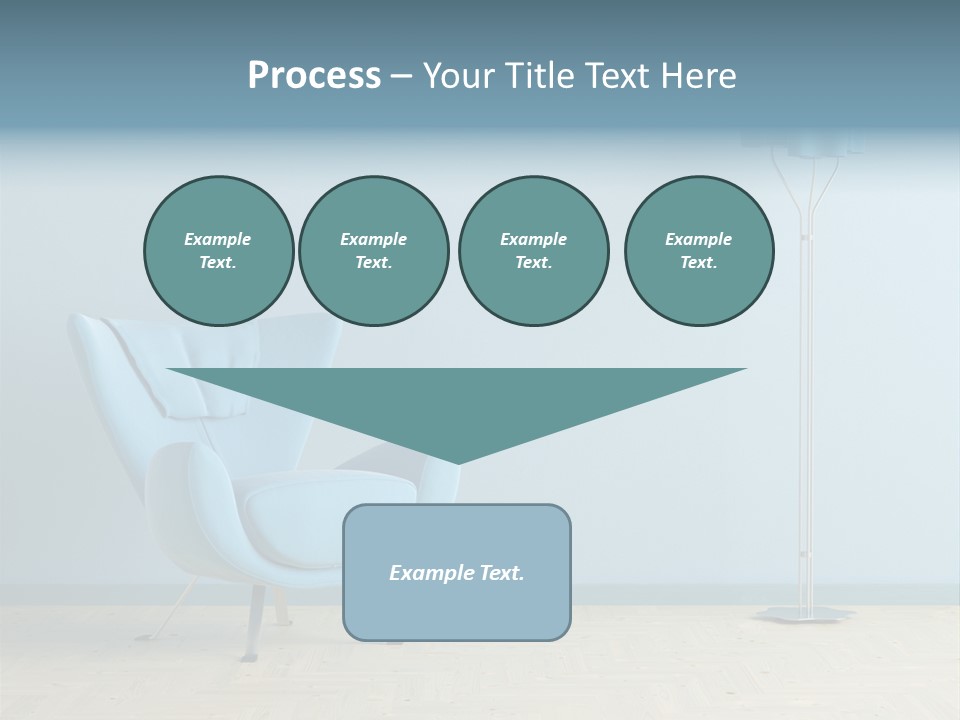 Architecture Couch Blue PowerPoint Template