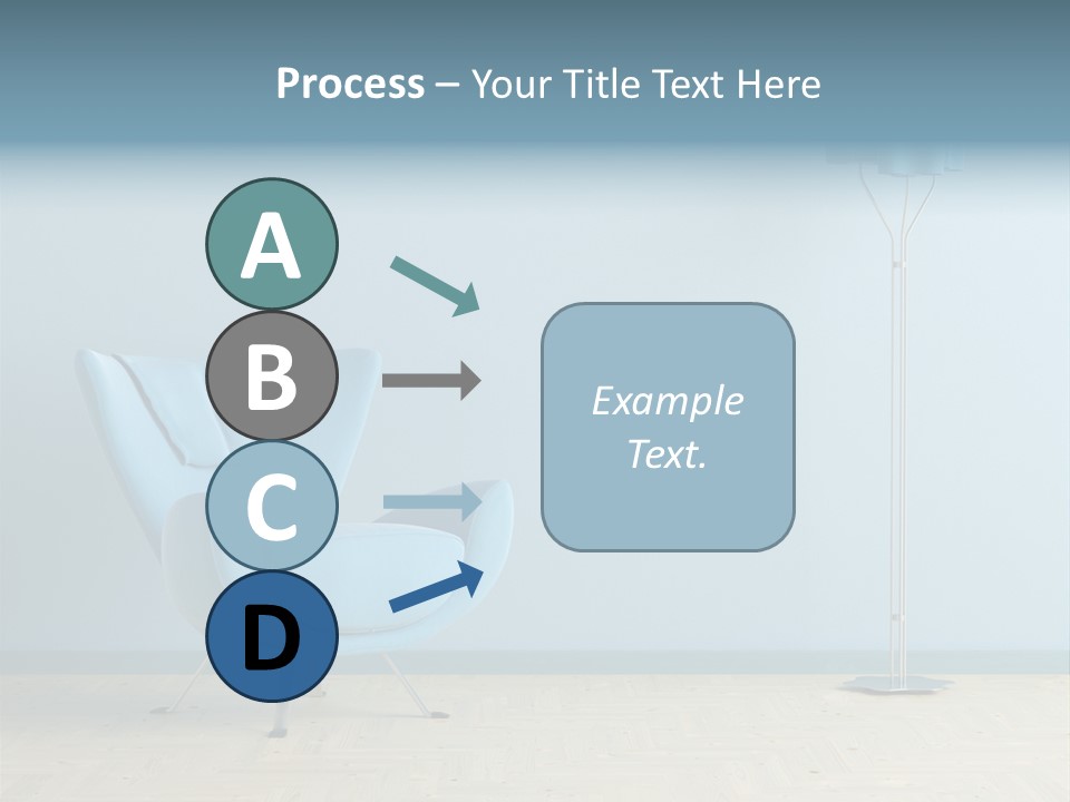 Architecture Couch Blue PowerPoint Template
