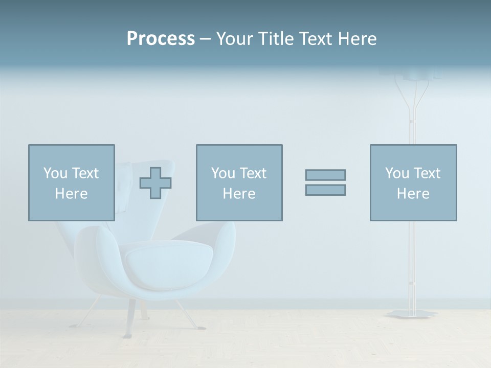Architecture Couch Blue PowerPoint Template