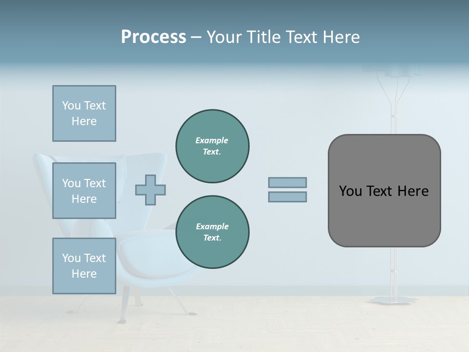 Architecture Couch Blue PowerPoint Template