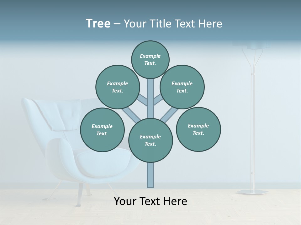 Architecture Couch Blue PowerPoint Template