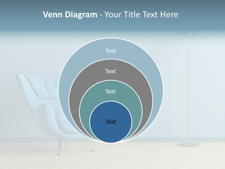 Architecture Couch Blue PowerPoint Template