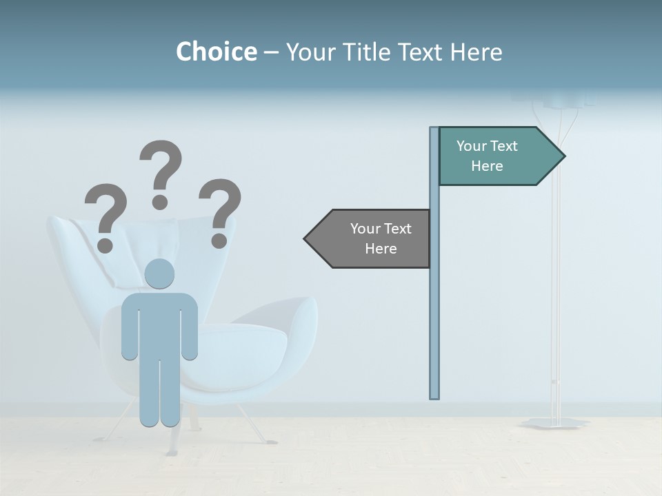 Architecture Couch Blue PowerPoint Template