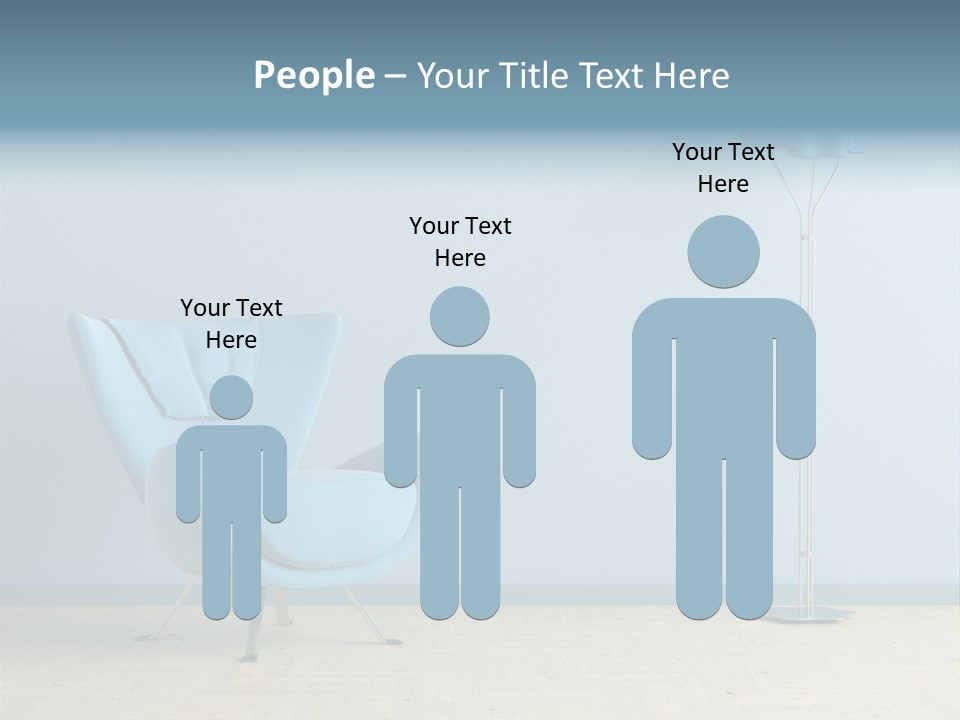 Architecture Couch Blue PowerPoint Template