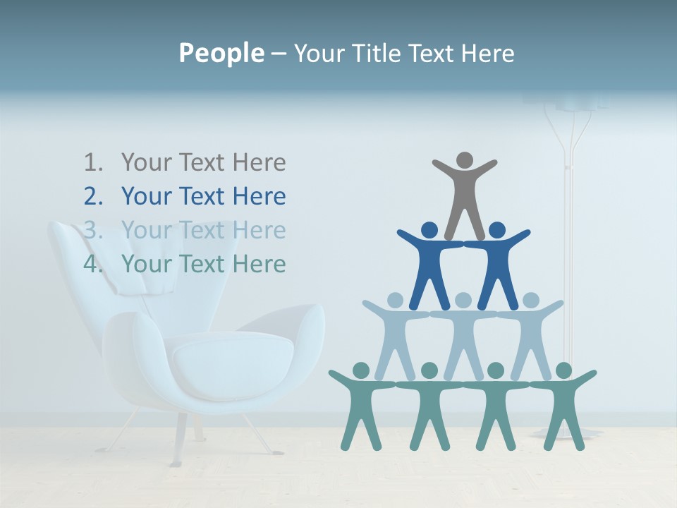 Architecture Couch Blue PowerPoint Template
