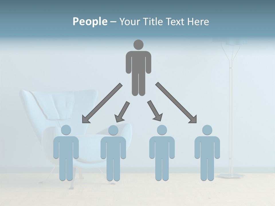 Architecture Couch Blue PowerPoint Template
