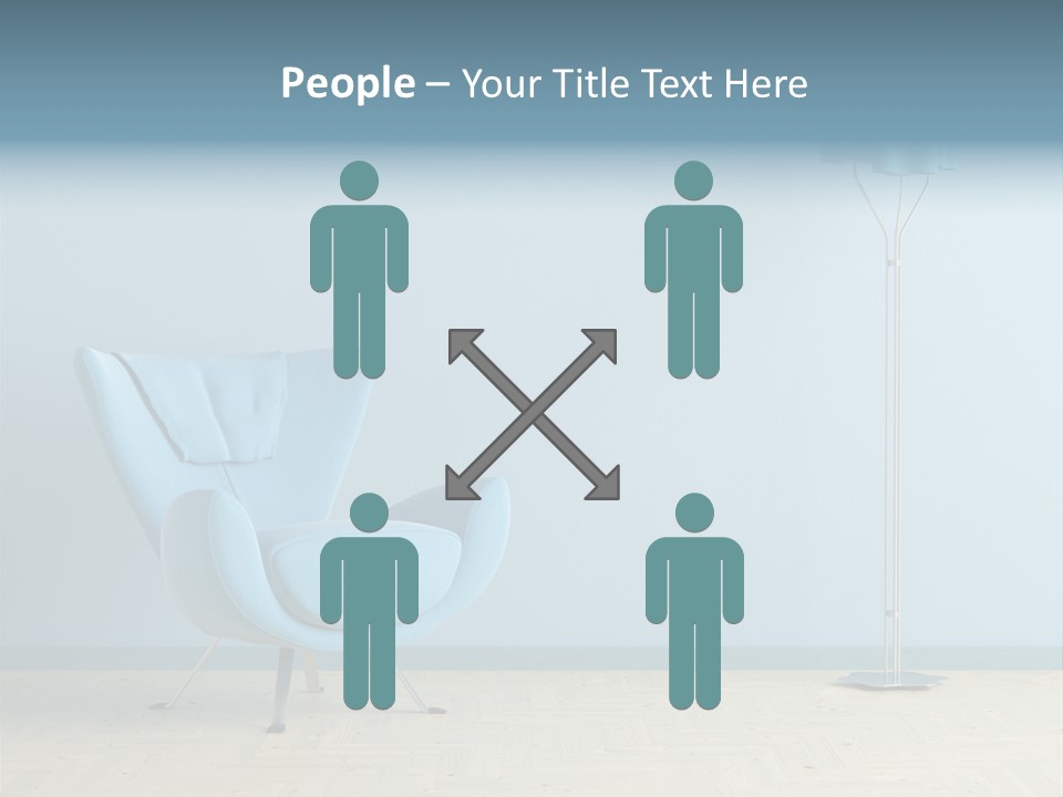 Architecture Couch Blue PowerPoint Template